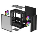 Компьютерный корпус Deepcool CC360 ARGB, Midi-Tower, Без блока питания, Чёрный