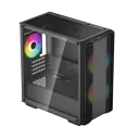 Компьютерный корпус Deepcool CC360 ARGB, Midi-Tower, Без блока питания, Чёрный