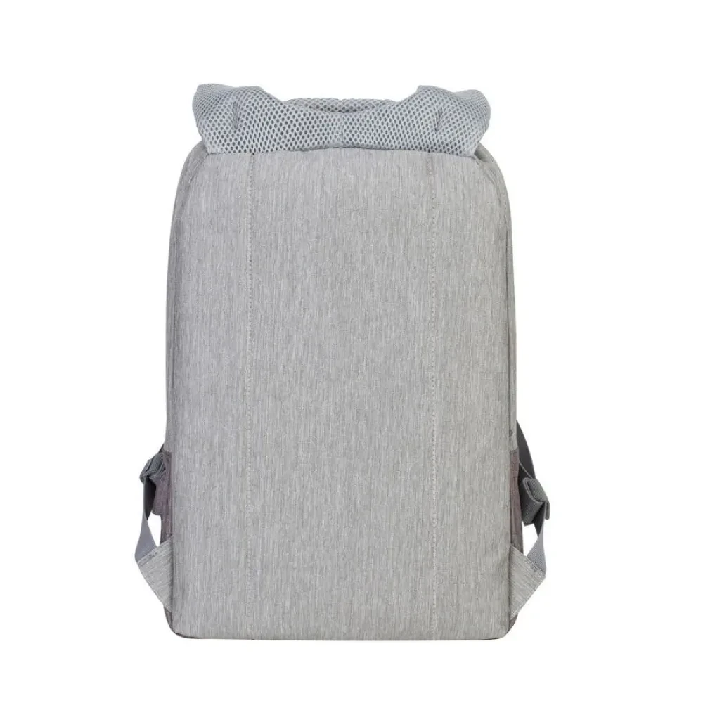 Rucsac pentru Laptop RivaCase Prater, 15.6", Poliester, Gri/Moca
