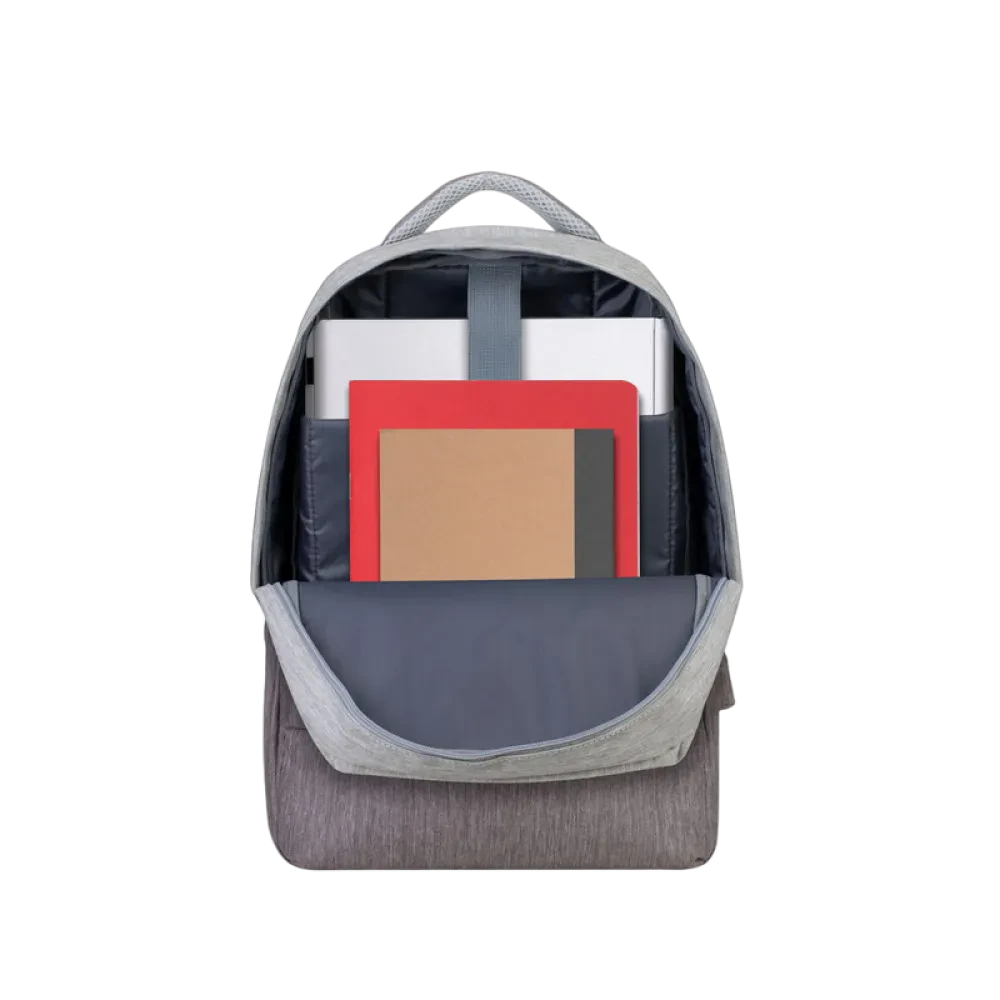 Rucsac pentru Laptop RivaCase Prater, 15.6", Poliester, Gri/Moca