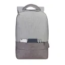 Rucsac pentru Laptop RivaCase Prater, 15.6", Poliester, Gri/Moca