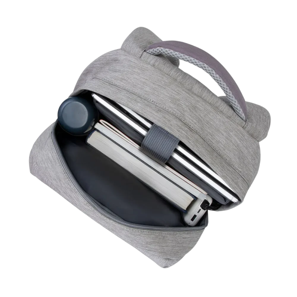 Rucsac pentru Laptop RivaCase Prater, 15.6", Poliester, Gri/Moca