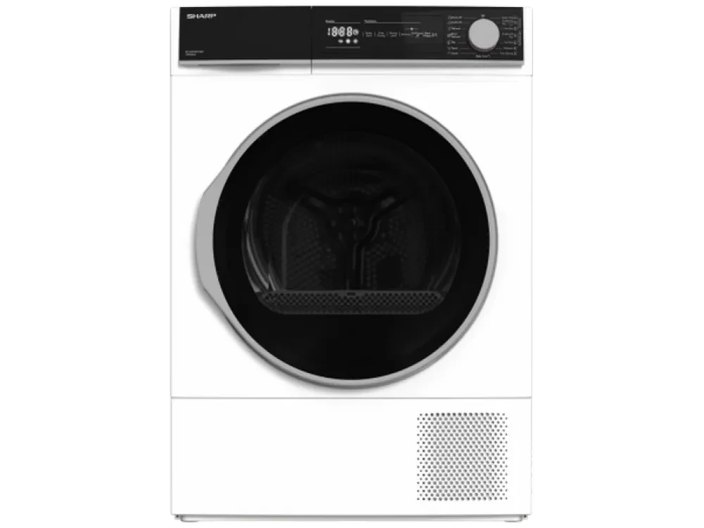 Uscător de rufe Sharp KDNHH0S7GW2EE, 10kg, Alb