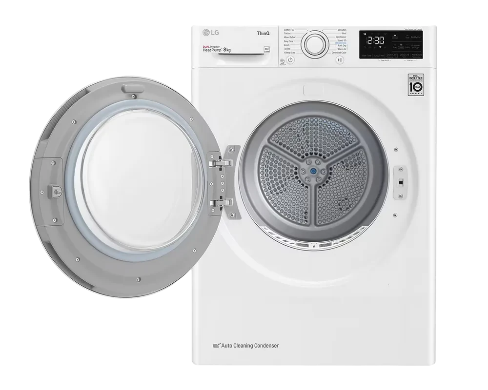 Uscător de rufe LG RH80V3AV6N, 8kg, Alb