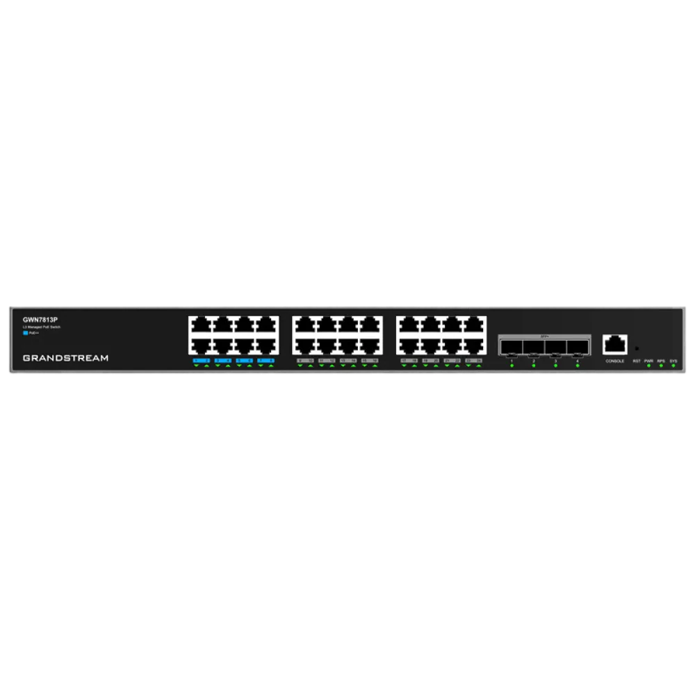Comutator PoE Grandstream GWN7813P, 24x IEEE 802.3af/at