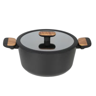 Cratiță RESTO 93188, 4.4L, 24cm, Negru, Maro