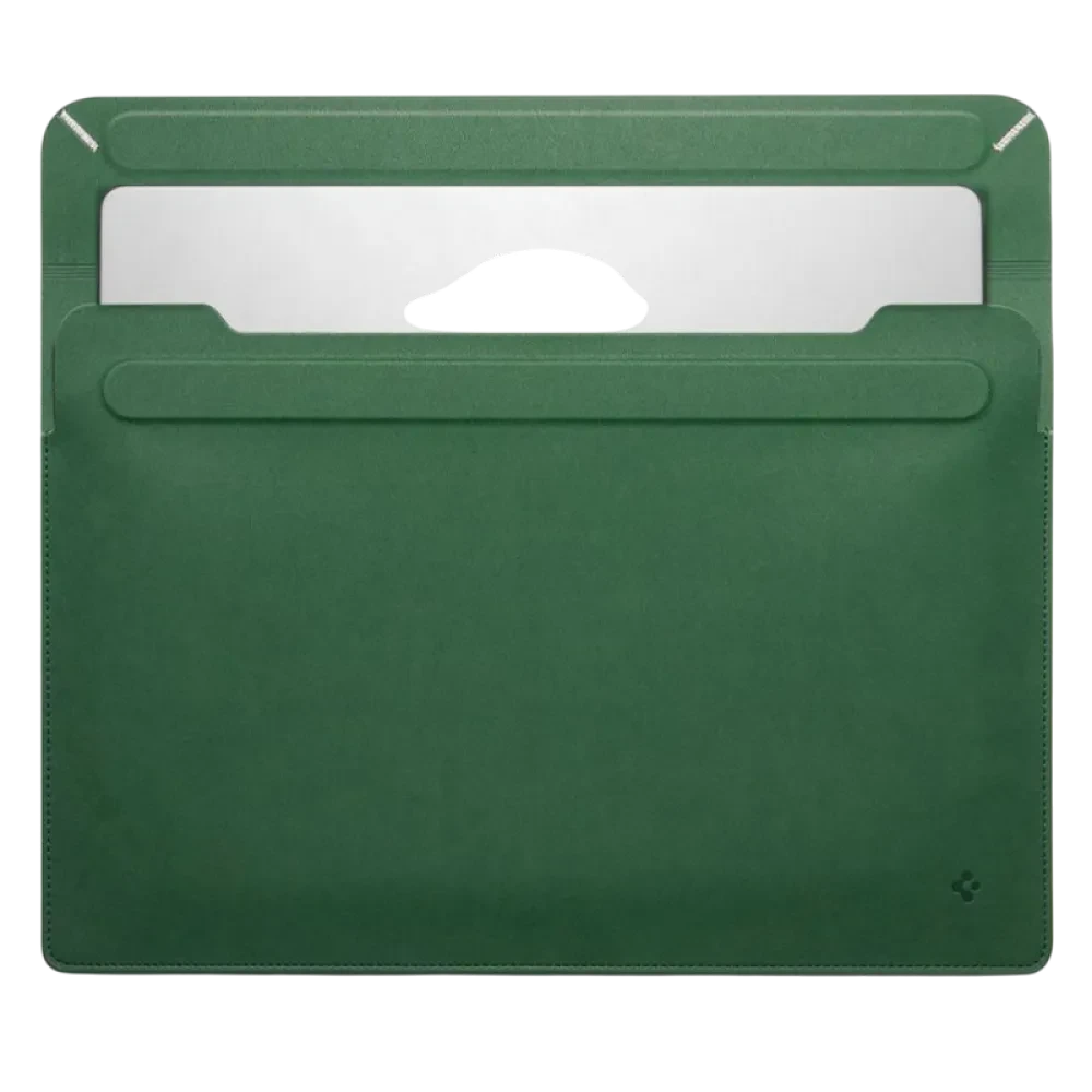 Футляр для ноутбука Spigen Valentinus 13-14", Искусственная кожа, Jeju Green