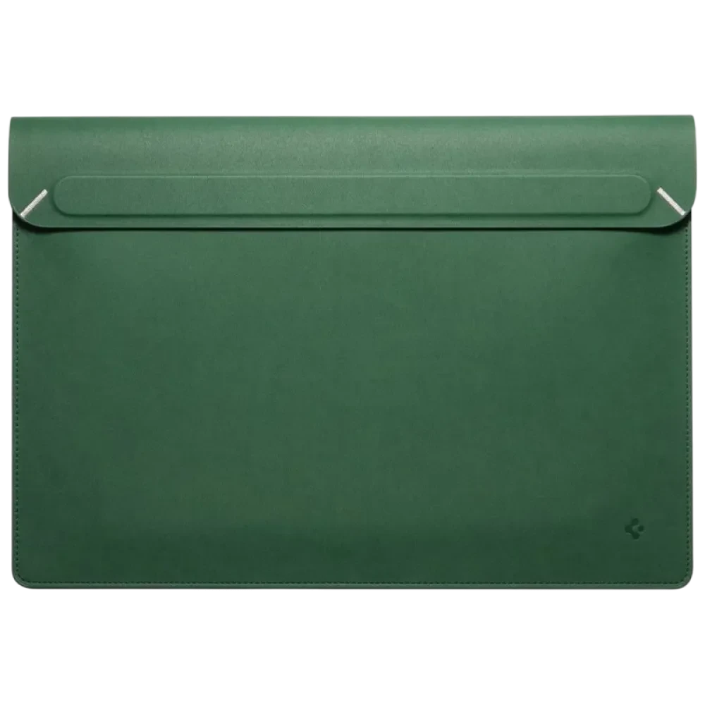 Футляр для ноутбука Spigen Valentinus 13-14", Искусственная кожа, Jeju Green