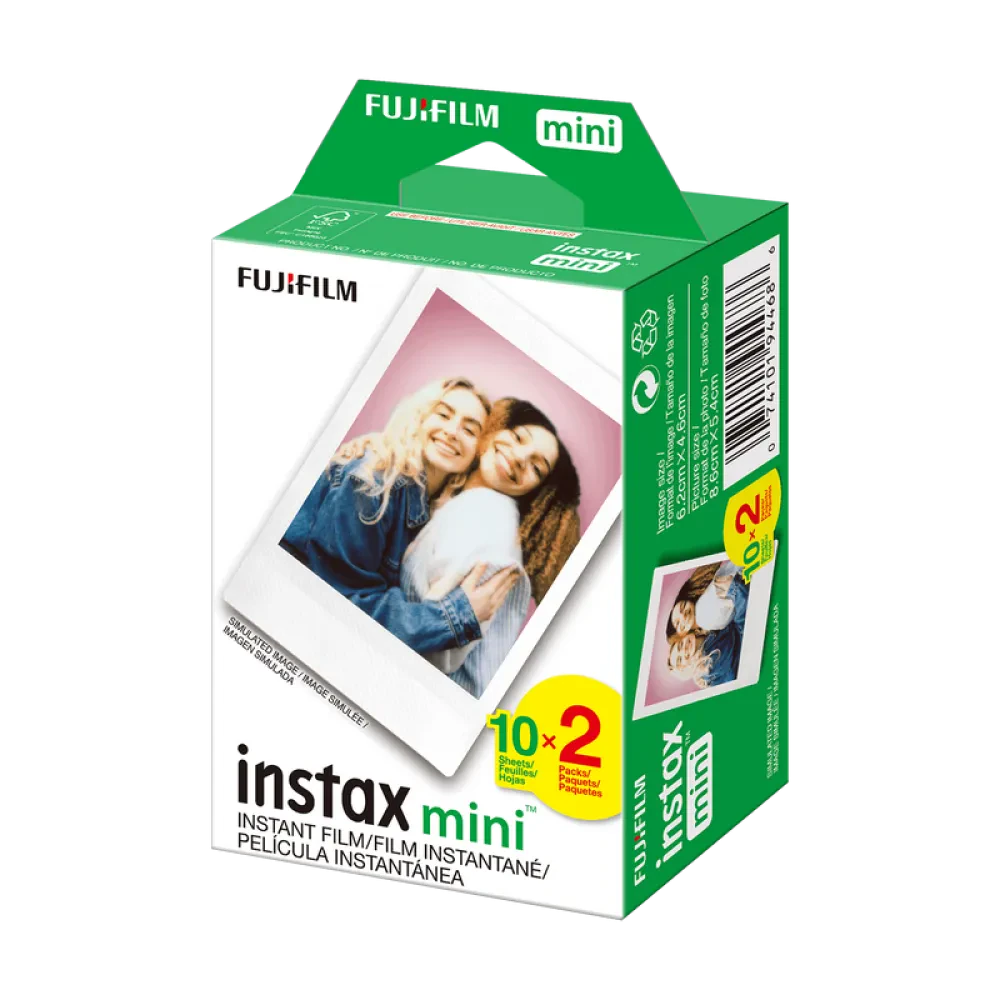 Hârtie foto instax Mini Film Twin Pack, 20 buc, Alb