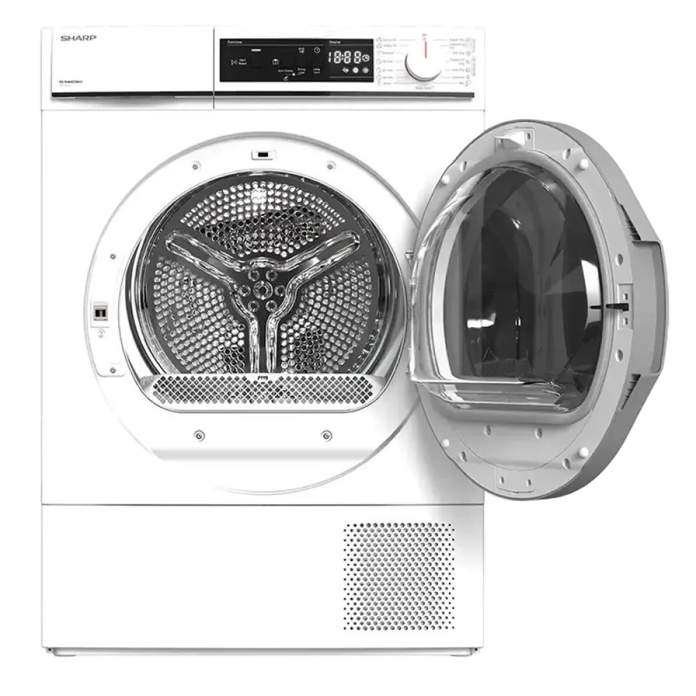 Uscător de rufe Sharp KDNHA8S7GW21EE, 8kg, Alb