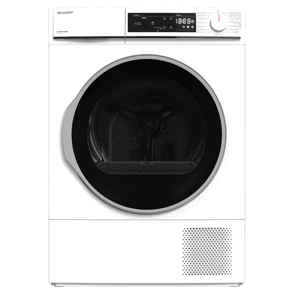 Uscător de rufe Sharp KDNHA8S7GW21EE, 8kg, Alb