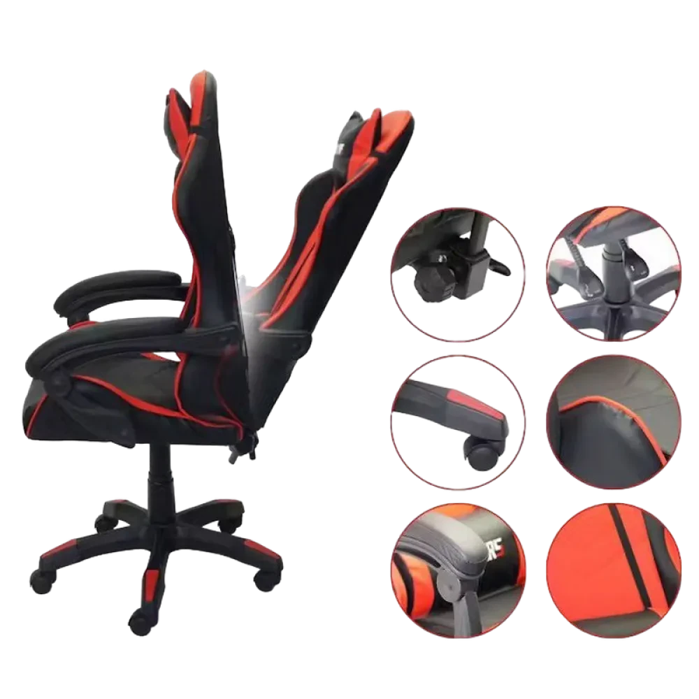 Scaun Gaming Havit GC919, PVC Piele, Negru | Roșu