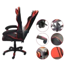 Scaun Gaming Havit GC919, PVC Piele, Negru | Roșu