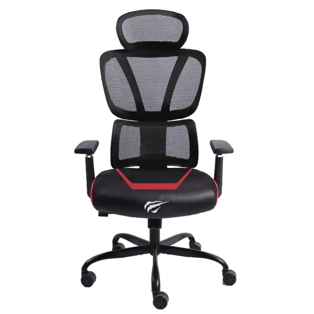 Scaun Gaming Havit GC919, PVC Piele, Negru | Roșu