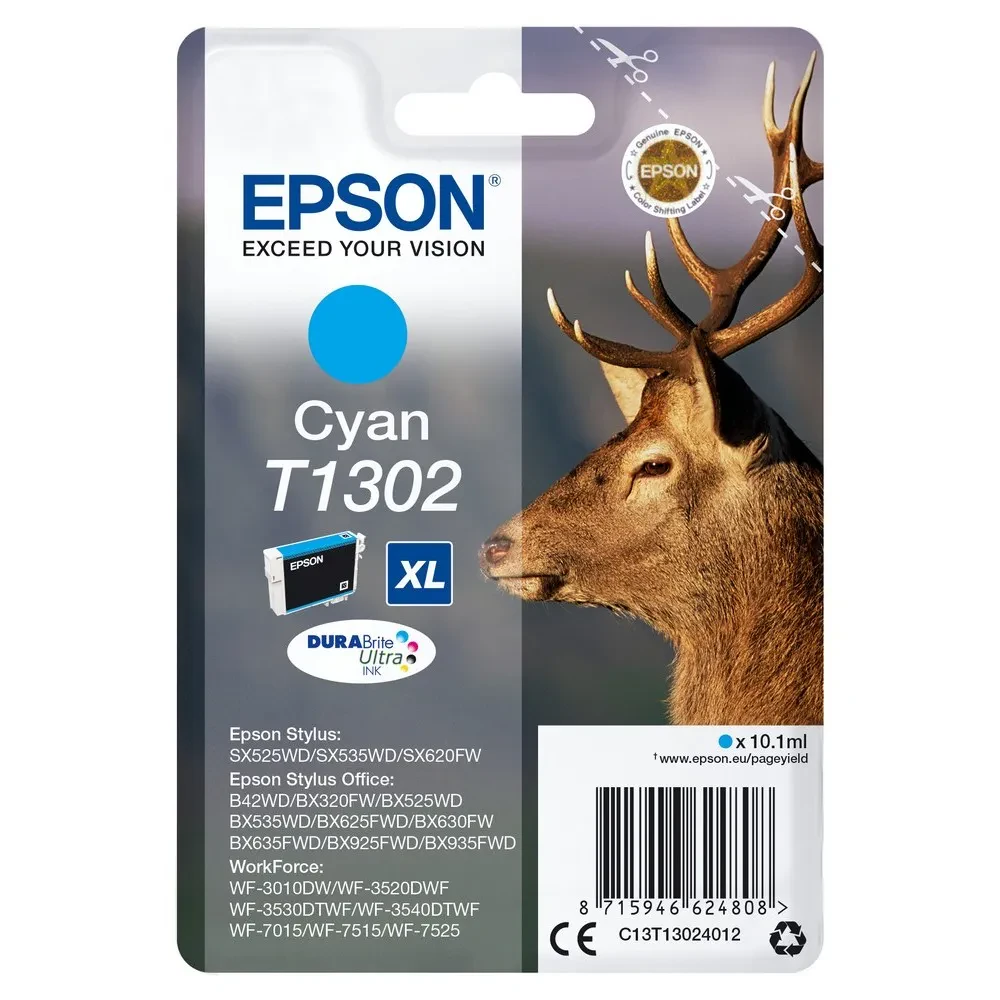Cartuș de cerneală Epson C13T13024012, 10ml, Cyan