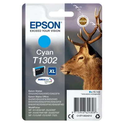 Картридж чернильный Epson C13T13024012, 10мл, Голубой