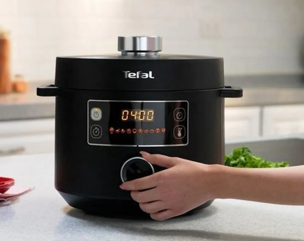 Aparat de gătit multifuncțional sub presiune Tefal CY754830, Negru