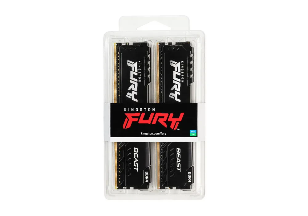 Memorie RAM Kingston FURY Beast, DDR4 SDRAM, 3200 MHz, 64GB, KF432C16BBK2/64