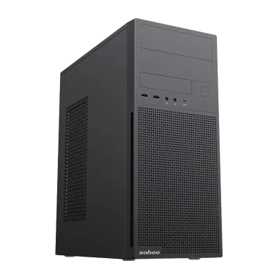 Carcasă PC Sohoo 2816BK, Midi-Tower, ATX, Negru