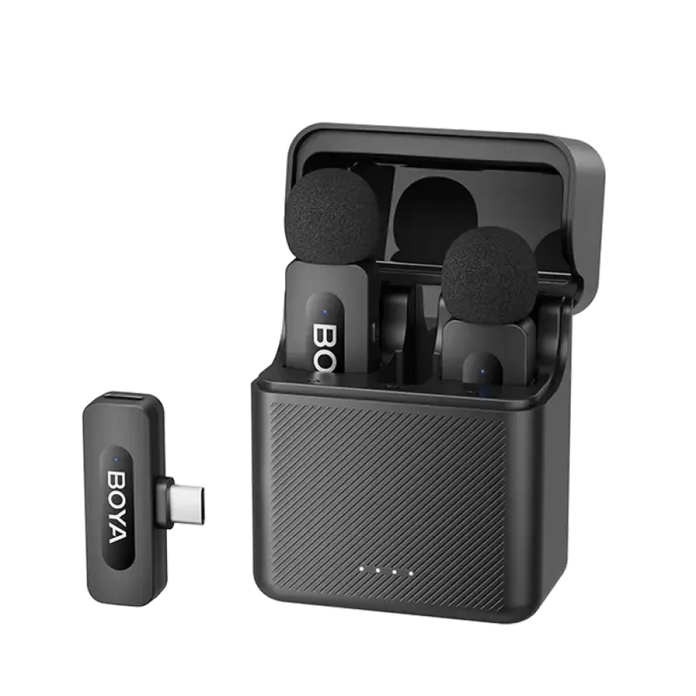 Microfon portabil pentru înregistrare vocală Boya BY-V30, Fără fir, Negru