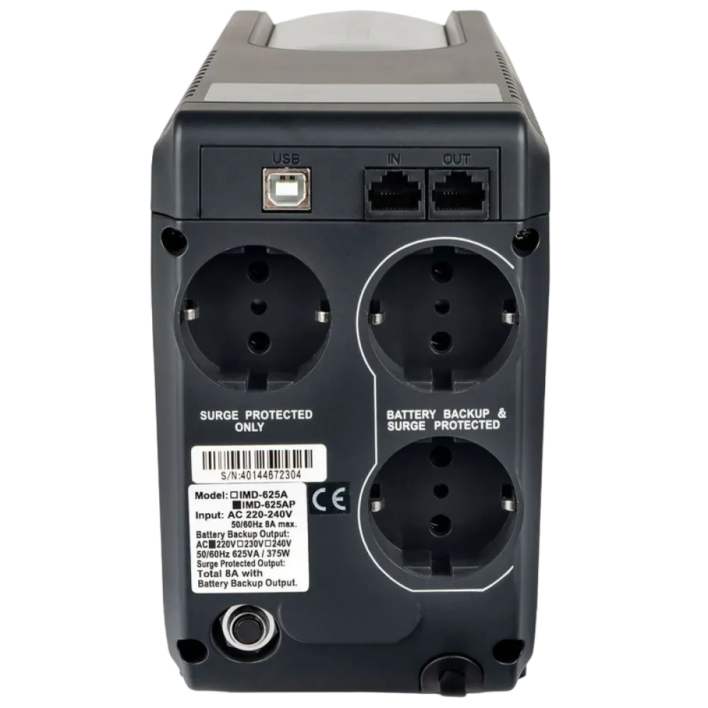 Источник бесперебойного питания PCM IMD-625AP, Линейно-интерактивный, 625VA, Башня