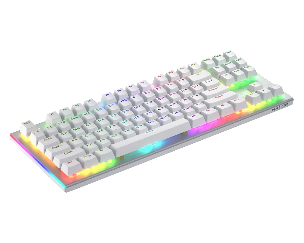 Клавиатура HATOR Gravity X TKL, Проводное, Белый