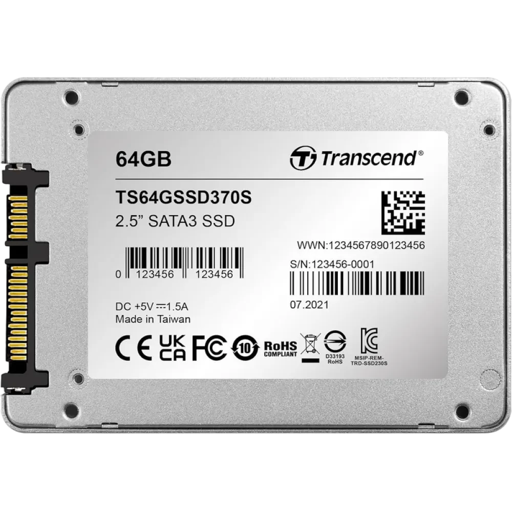 Unitate SSD Transcend SSD370S, 64GB, TS64GSSD370S
