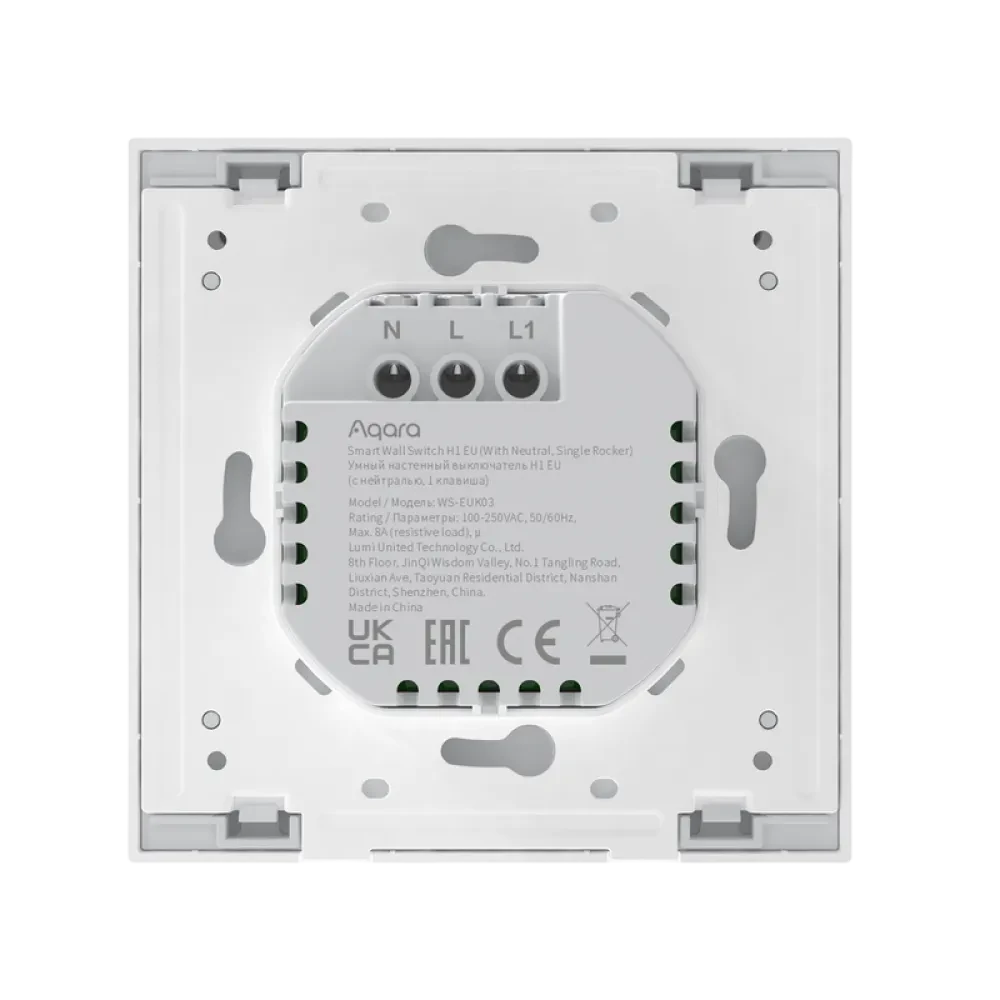 Умный выключатель AQARA Smart Wall Switch H1, Белый