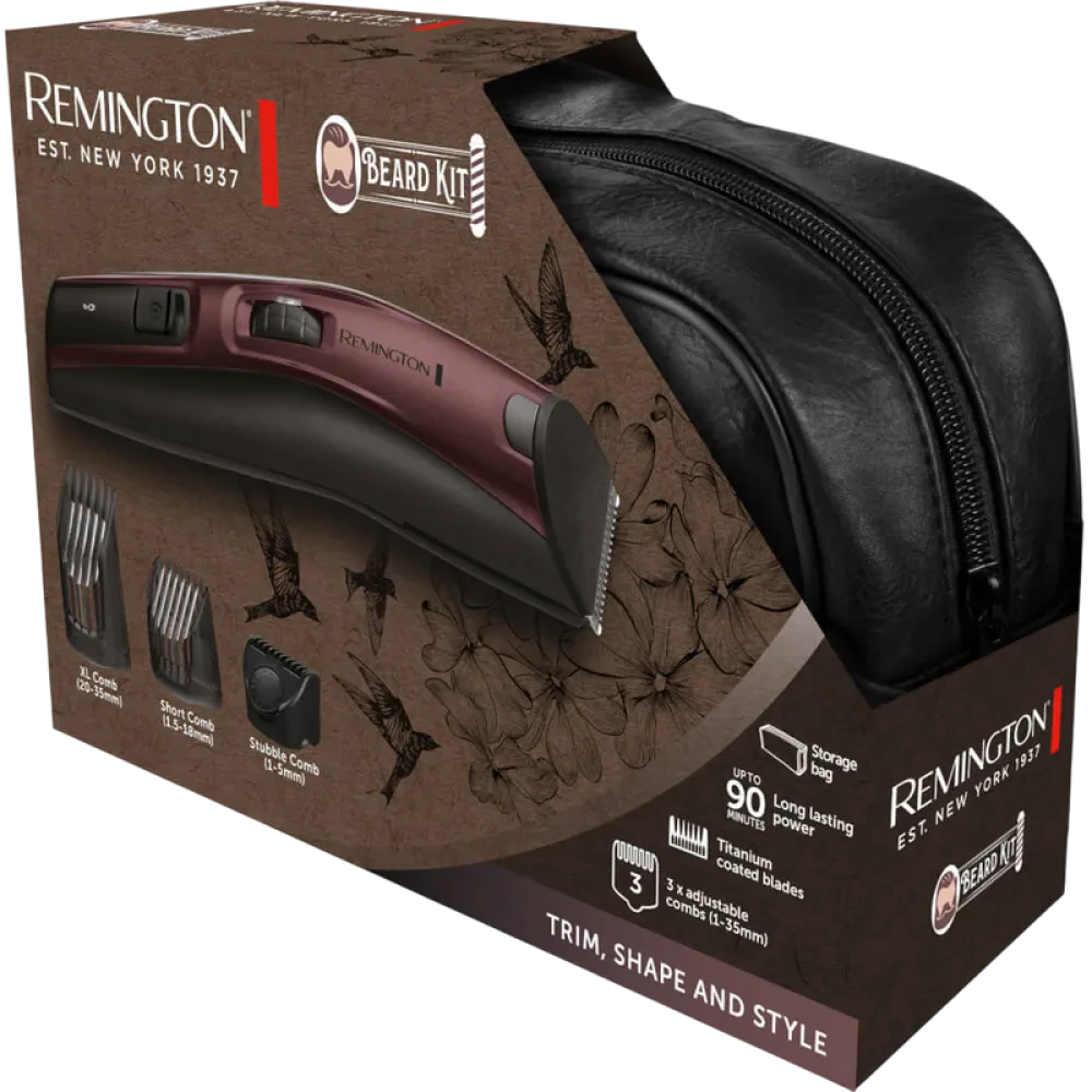 Trimmer pentru bărbați Remington MB4047, Negru | Roșu