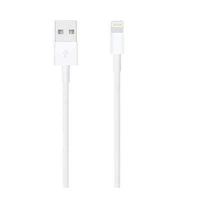 Cablu de încărcare și date Apple Lightning la USB, 1m, Alb