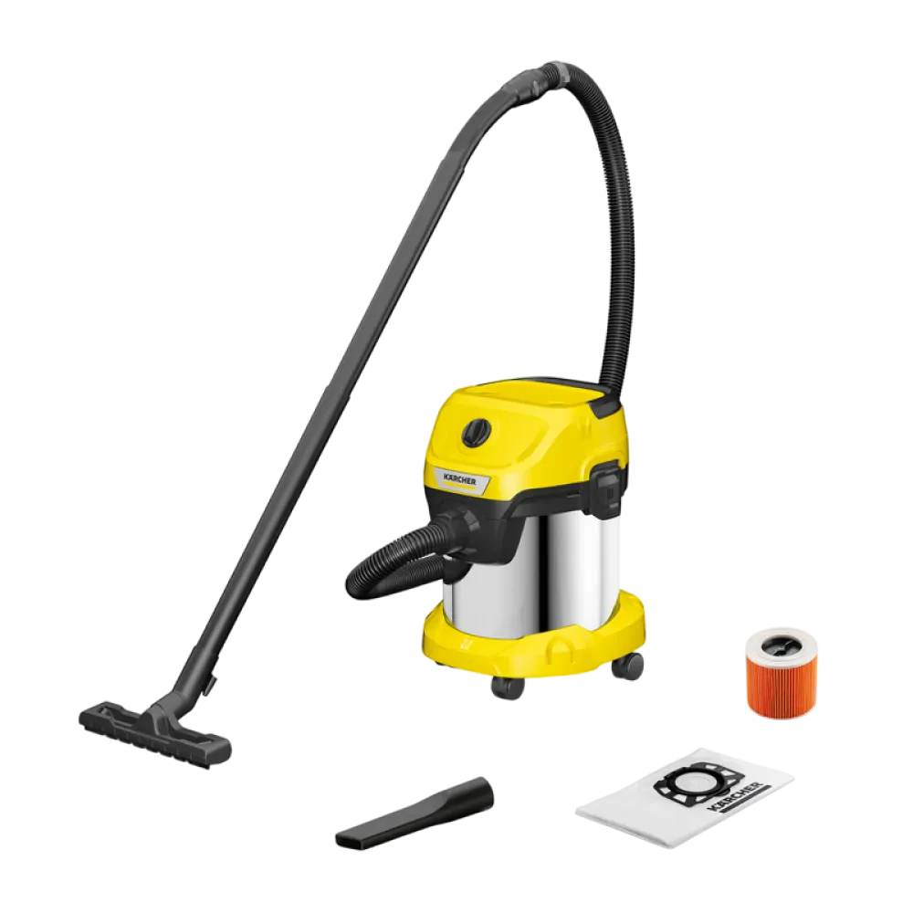 Пылесос Karcher WD 3 S V-15/4/20 1.628-138.0, Жёлтый