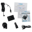 Cameră auto DVR Globex GE-203W + Cameră de vedere spate BRC-890, Negru