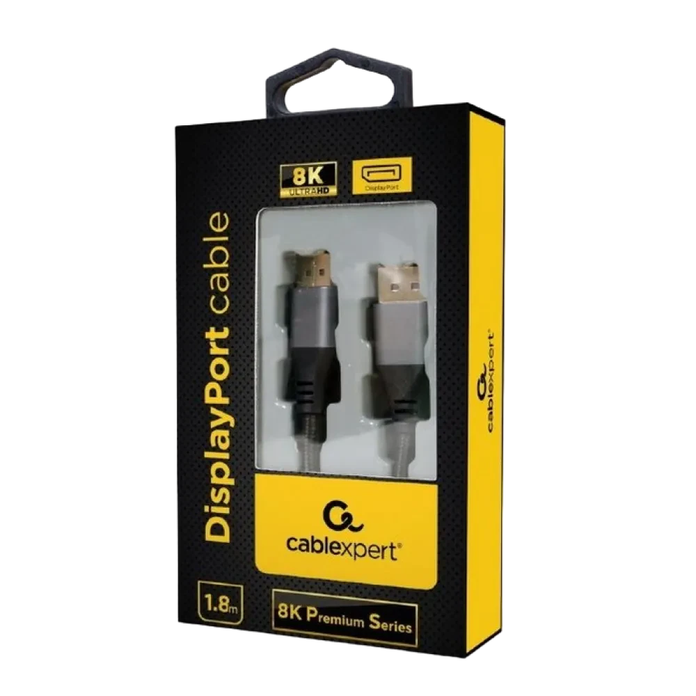 Видеокабель Cablexpert CC-DP8K-6, DisplayPort (M) - DisplayPort (M), 1,8м, Чёрный