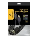 Cablu Video Cablexpert CC-HDMID-6, HDMI (M) - micro-HDMI (M), 1.8 m, Negru