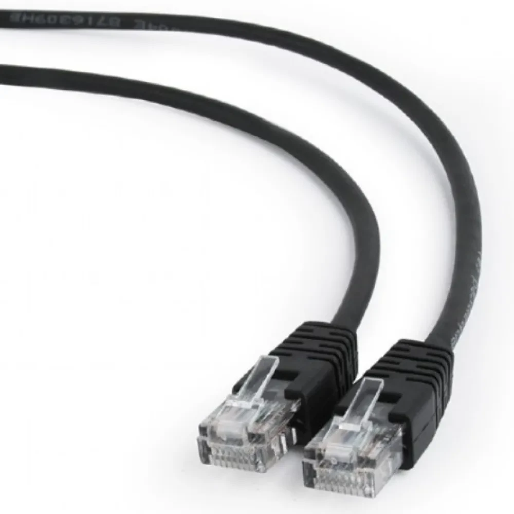Патч-корд Cablexpert PP12-0.25M/BK, CAT5e UTP, 0,25м, Чёрный