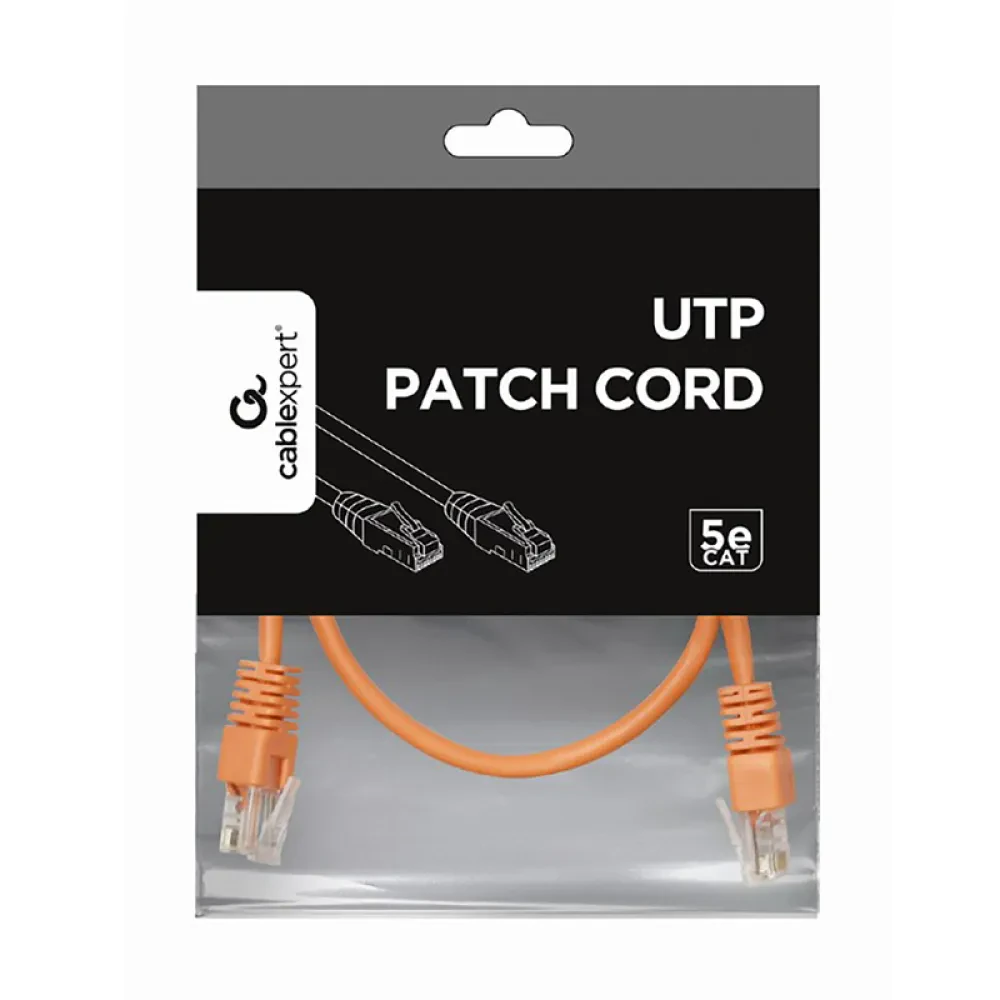 Патч-корд Cablexpert PP12-0.25M/O, CAT5e UTP, 0,25м, Оранжевый