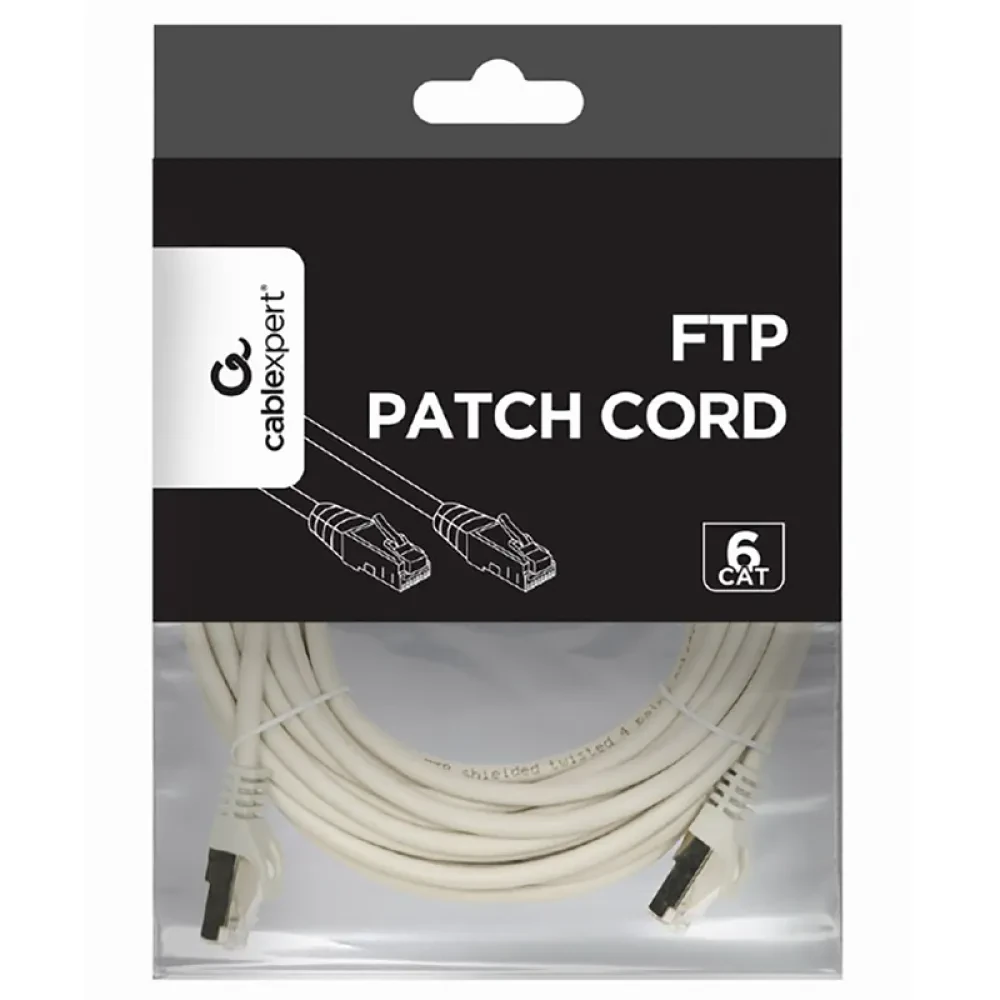 Патч-корд Cablexpert PP6-15M, Cat6 FTP , 15м, Серый