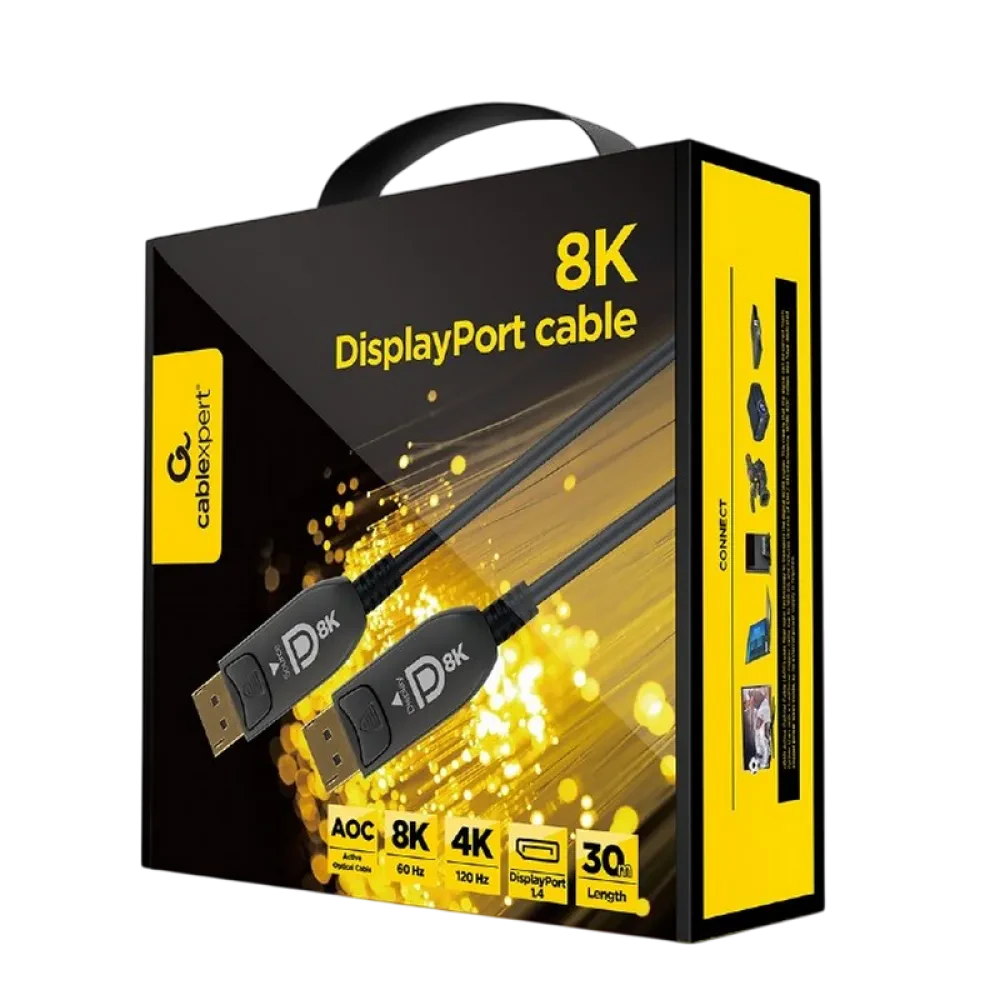 Cablu Video Cablexpert AOC Premium Series, DisplayPort (M) - DisplayPort (M), 30m, Negru