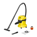 Aspirator Karcher 1.628-122.01 WD 3 V-15/6/20 + Filtre-saci KFI 357, Galben