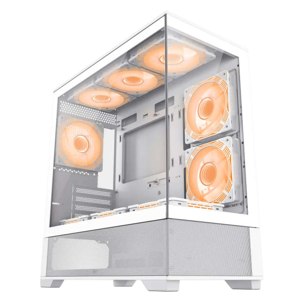 Carcasă PC Gamemax Vista M, Midi-Tower, Fără PSU, Alb