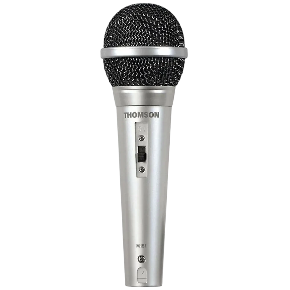 Microfon Karaoke Thomson M151, Fără fir/Cu fir, Argintiu