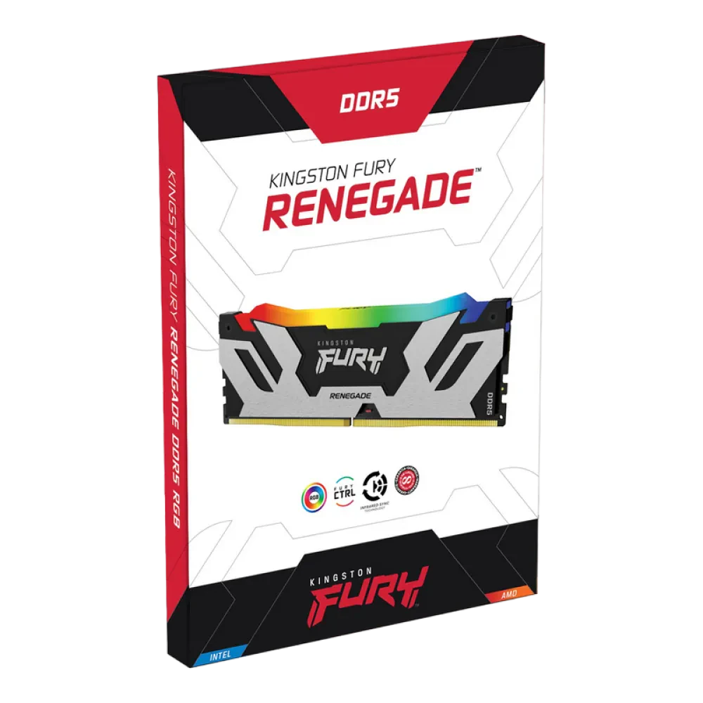 Memorie RAM Kingston FURY Renegade RGB, DDR5 SDRAM, 6000 MHz, 96GB, KF560C32RSAK2-96