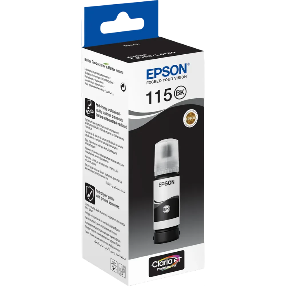Recipient de cerneală Epson 115 EcoTank, 70ml, Negru