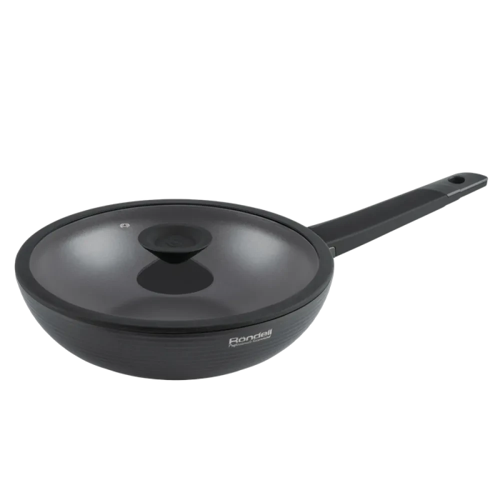 Tigaie WOK Rondell RDA-1489, 3,4L, 28cm, Negru