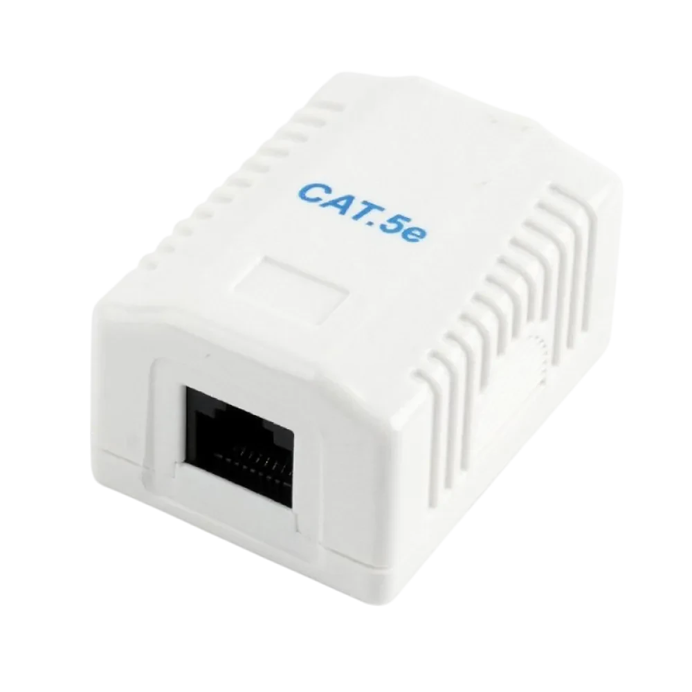 Priză pentru montare pe perete Cablexpert MVS-2S6-01, Alb