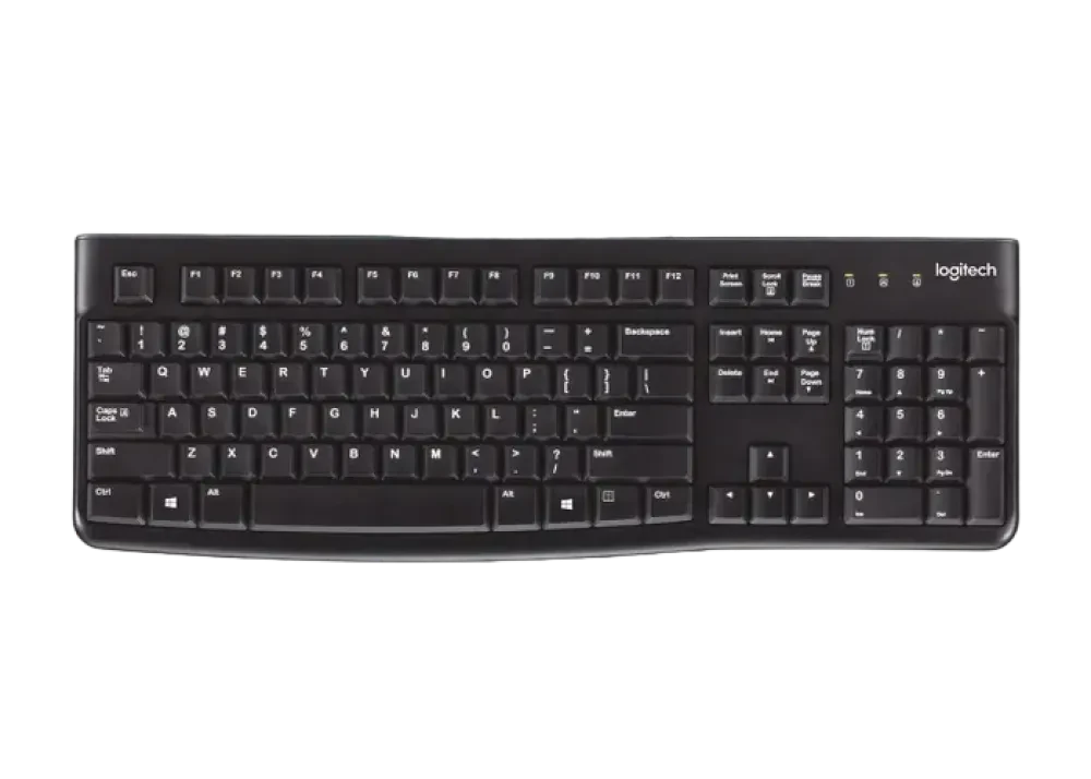 Клавиатура Logitech K120, Проводное, Чёрный