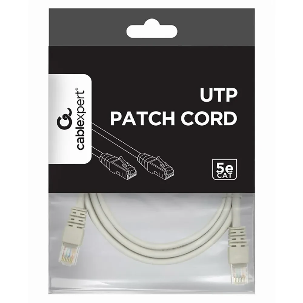Патч-корд Cablexpert PP12-1.5M, CAT5e UTP, 1,5м, Серый
