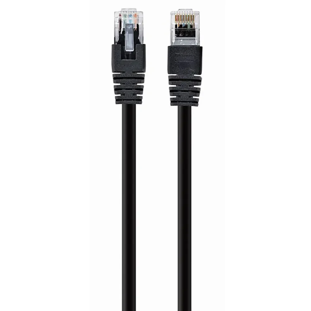 Patch cord Cablexpert PP12-2M/BK, CAT5e UTP, 2m, Negru