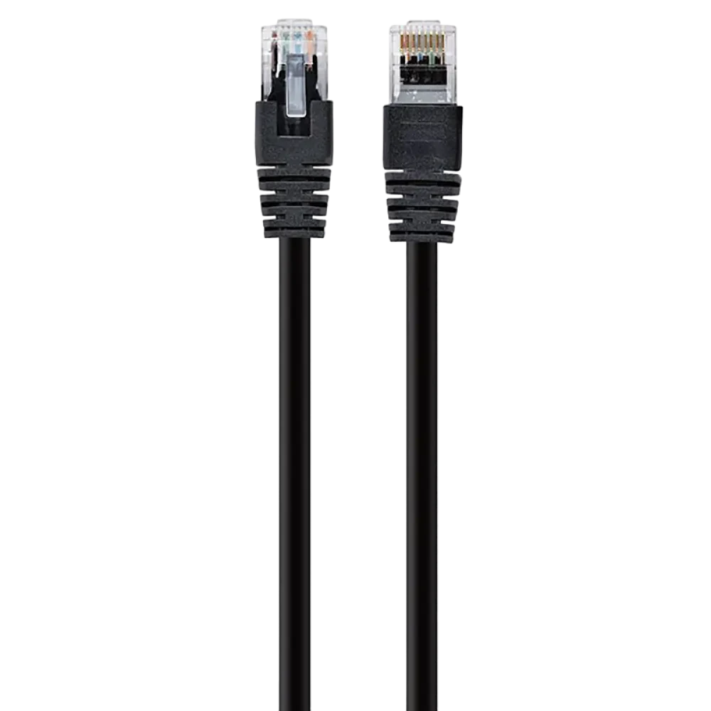 Patch cord Cablexpert PP12-2M/BK, CAT5e UTP, 2m, Negru