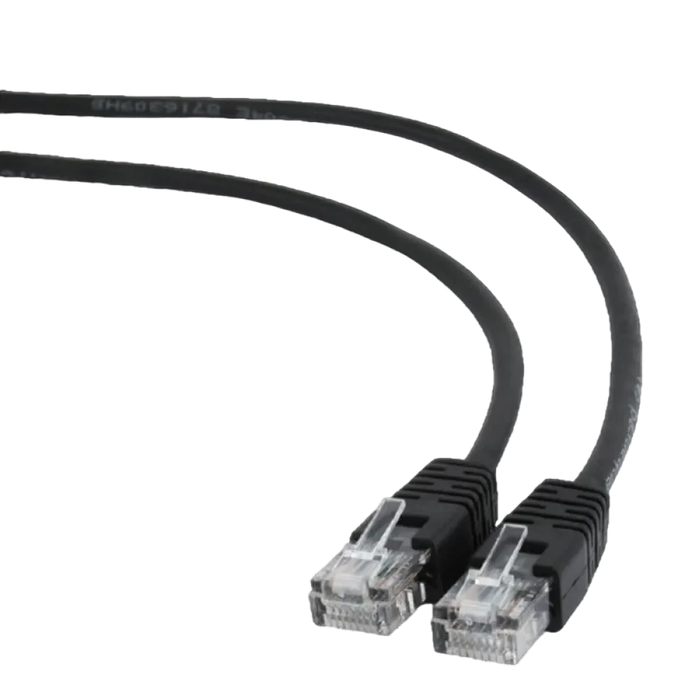 Patch cord Cablexpert PP12-2M/BK, CAT5e UTP, 2m, Negru